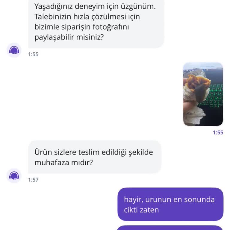 Dürümde Ağaç Yaprağı Çıkması Ve Yetersiz Müşteri Hizmeti