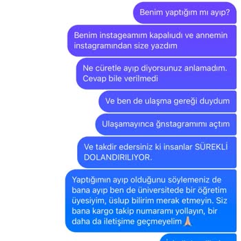 Instagram Siparişi Sonrası İletişim Ve Üslup Sorunu Yaşadım