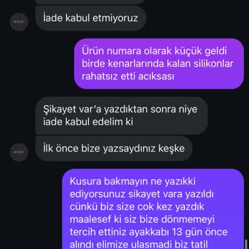 Siparişlerin Geç Kargolanması Ve İade Sorunu