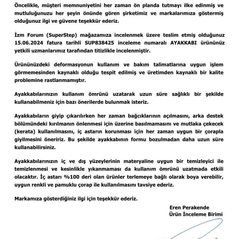 Aldığım Ayakkabı Kısa Sürede Bozuldu Ve Mağaza Sorumluluğu Kabul Etmedi