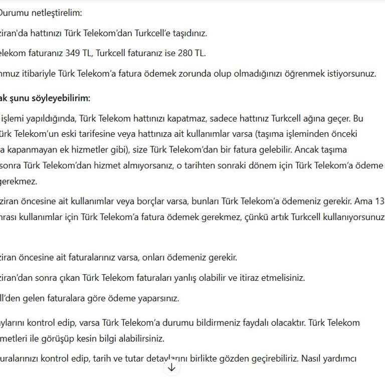 Hattımı Taşıdıktan Sonra Türk Telekom Haksız Fatura Kesti, İade İstiyorum