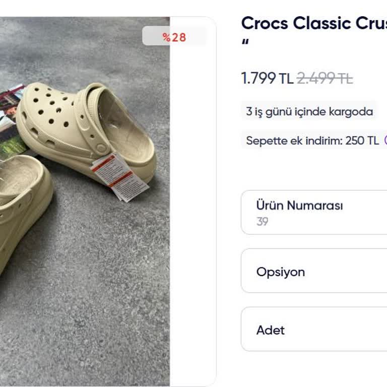 Stepstoretr Cross Classic Crush Clog Şikayeti