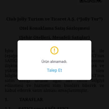 Jolly Tur'da Tek Rezervasyon İçin Üç Kez Ödeme Alındı, İade Bekliyorum