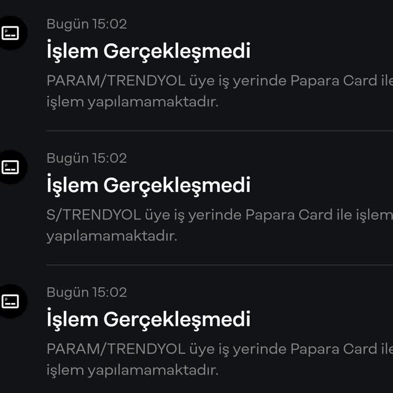 Papara Kartımla Trendyol Alışverişinde Sanal Pos Sorunu