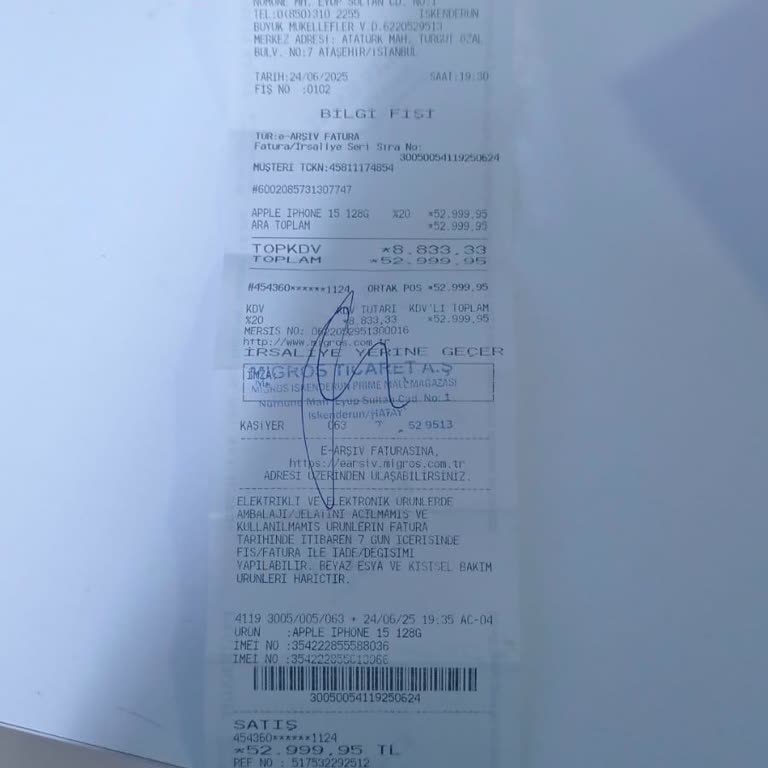 Sıfır Alınan İphone 15 Şarj Almıyor, Migros İade Ve Değişim Yapmıyor