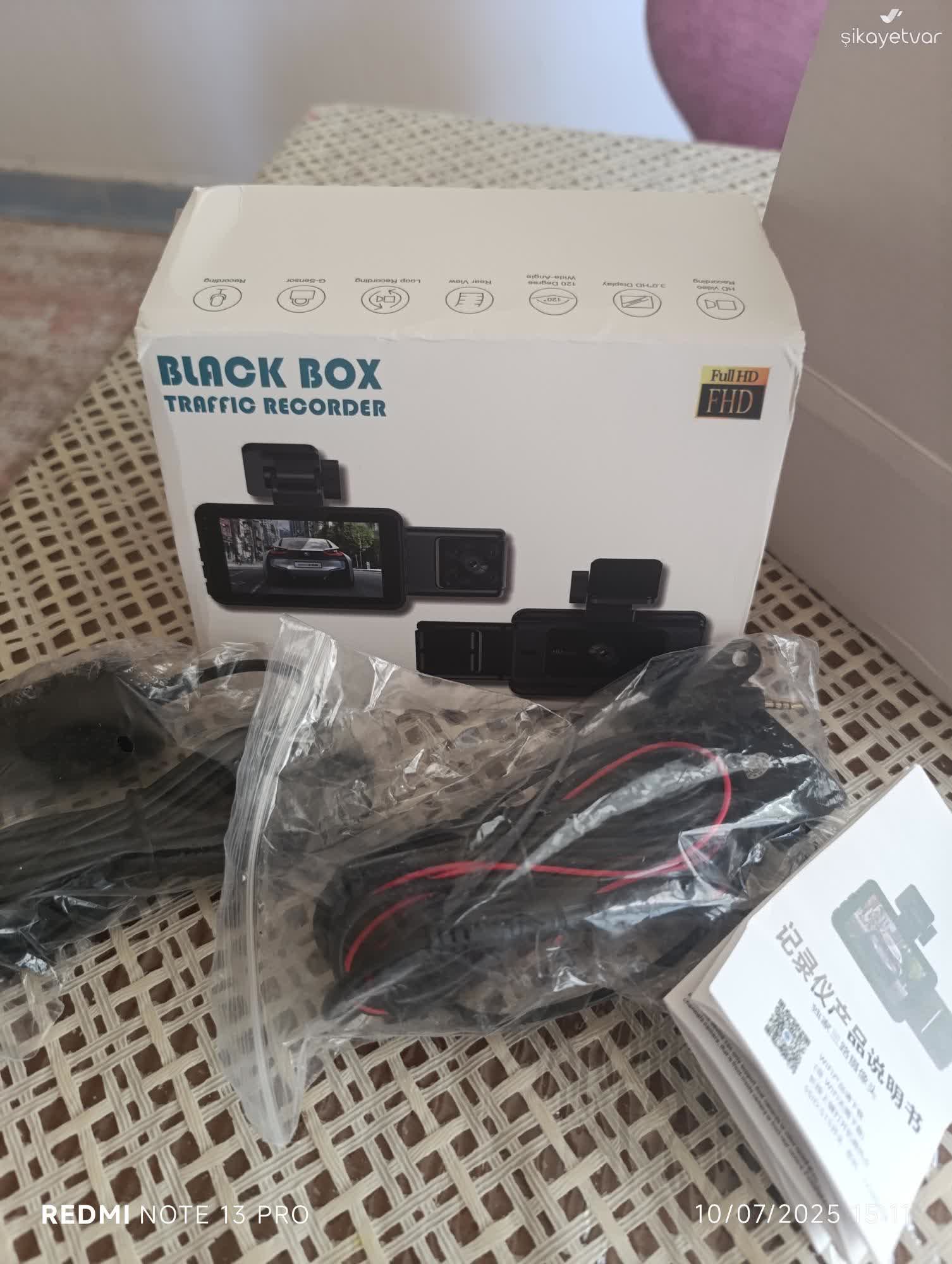 Black Box Traffic Recorder Türkçe Menü Eksikliği Ve İade Sorunu