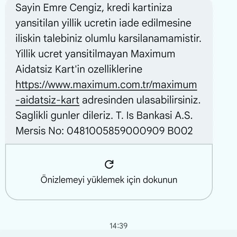 Yüksek Kart Aidatı Nedeniyle Kredi Kartımı İptal Ettim