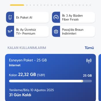 Kullanılmayan İnternet Paketim Hızla Tükeniyor Ve Ek Ücretlendiriliyorum