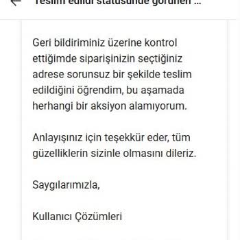 Yemeksepeti Yanlış Adrese Teslim Edilen Siparişimle İlgili Destek Sorunu