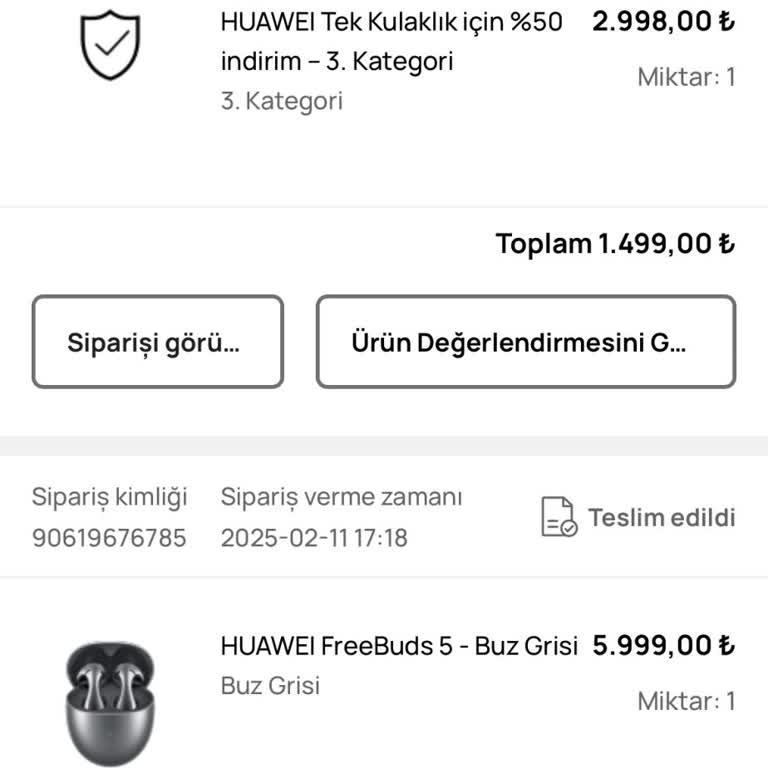 Kayıp Kulaklık Desteğinde İndirimli Fiyat Sorunu