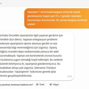 Sipariş Verdiğim Ayakkabı Kusurlu Çıkınca Bilgi Verilmeden Bekletildim