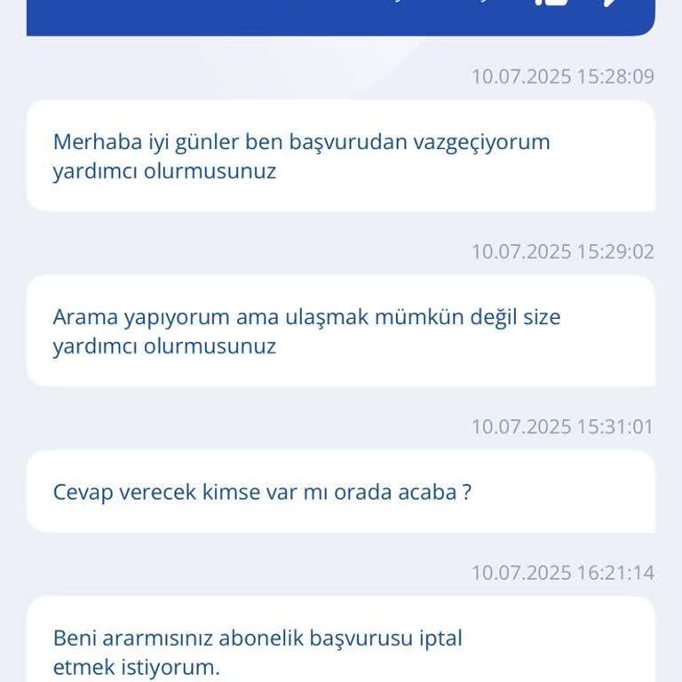 TurkNet Başvuru İptali İçin Ulaşamıyorum