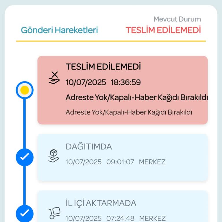 Evdeyken Teslim Edilmediği İddia Edilen Kargom Nerede?