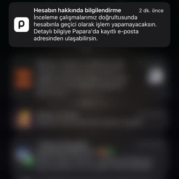 Papara Hesabımda Uzun Süredir Devam Eden Bloke Sorunu Ve Yetersiz Destek