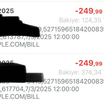Apple Hesabımdan İzinsiz Para Çekiyor, Destek Alamıyorum