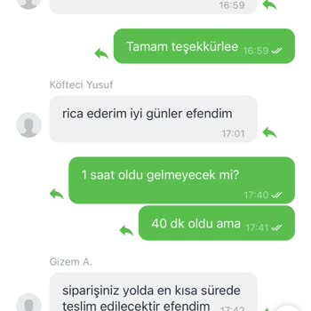 Siparişimin Saatlerce Teslim Edilmemesi Ve Yetersiz Bilgilendirme