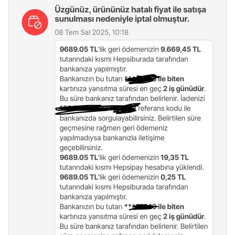 Yanlış Fiyatla İptal Edilen Sipariş Sonrası Eksik Kupon Ve Müşteri Hizmetleri Mağduriyeti