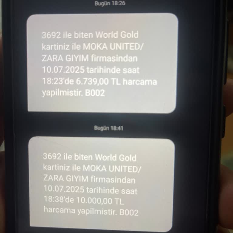 Kredi Kartımdan İzinsiz Yüksek Tutarlı Harcama Ve Bildirim Eksikliği