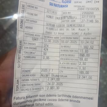 ASKİ'den Fahiş Su Faturası: Depremzede Müşterinin Mağduriyeti