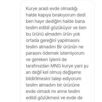 Evde Yokken Teslim Edilmeyen Ürün İçin Mağduriyet Yaşadım