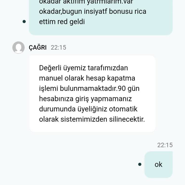 Hesabımı Hemen Kapatmak İstiyorum, 90 Gün Beklemek İstemiyorum