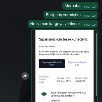 Siparişim Bir Haftadır Kargoya Verilmedi İletişimde Sorun Yaşıyorum