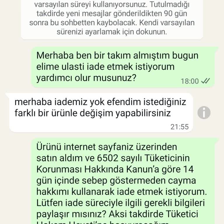 İade Talebim Reddedildi, Değişime Zorlandım Ve Yanıtsız Bırakıldım