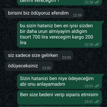 Siparişimde Yanlış Beden Gönderildi, Değişimde Kargo Ücreti Ve Bekleme Sorunu