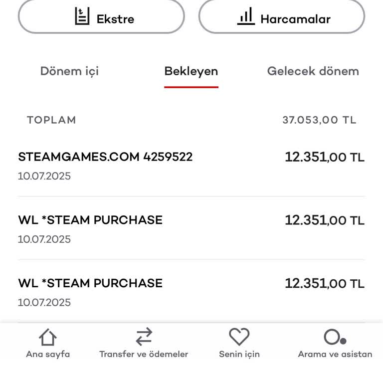 Haberim Olmadan Yapılan Yüksek Tutarli Kredi Kartı Çekimi