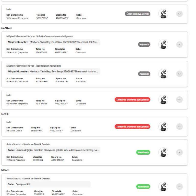 Garanti Süresindeki Ürüne Servis Ve Destek Sağlanmadı