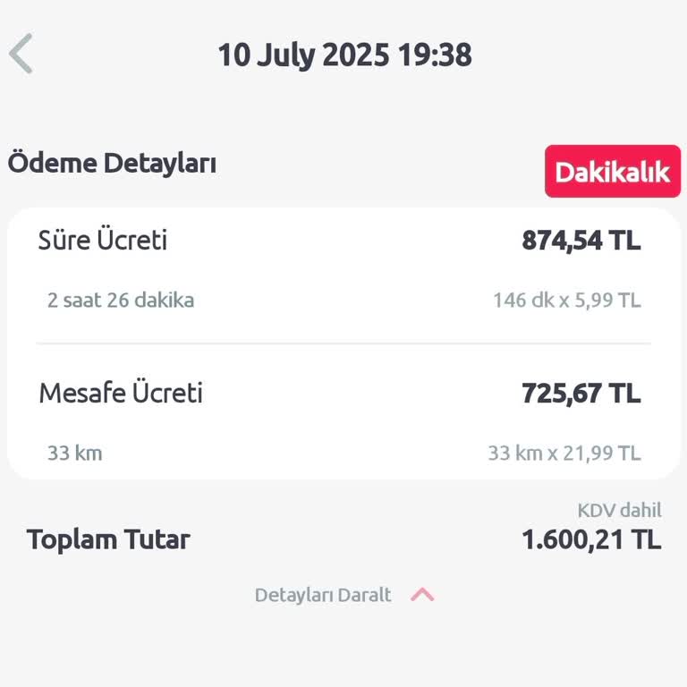 Tiktak Kirala Uygulaması Hizmet Bölgesi Sorunu Ve Haksız Ücretlendirme Mağduriyeti