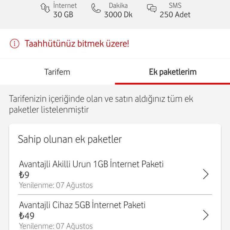 Ek Paket İptali İçin Müşteri Hizmetlerine Ulaşamıyorum