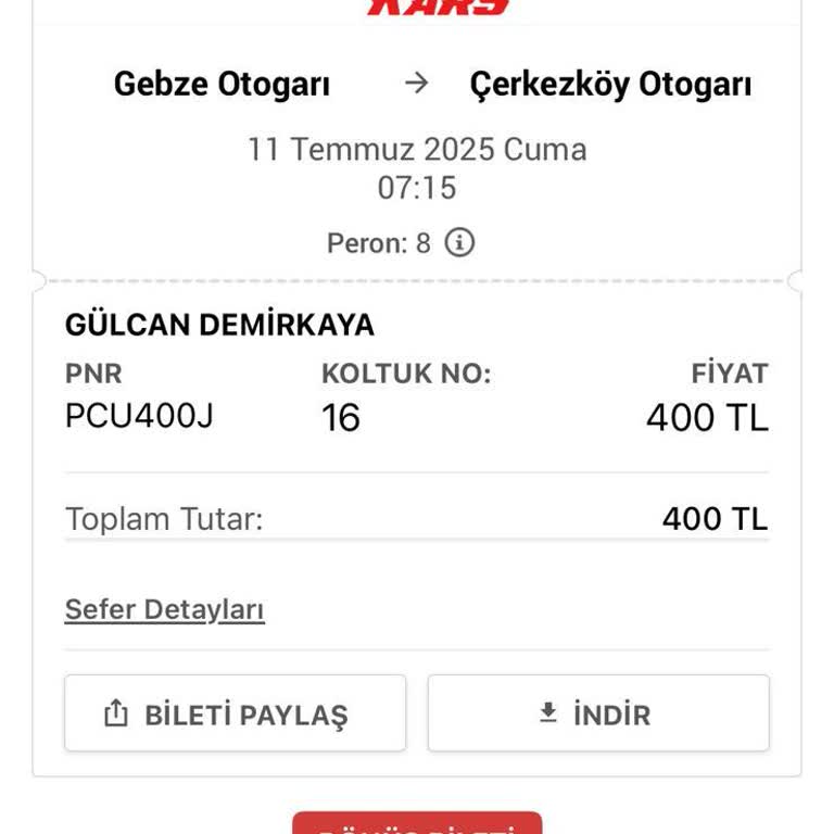 Otobüs Gelmedi, Mağdur Edildim Ve Ücret İadesi Talebim Var