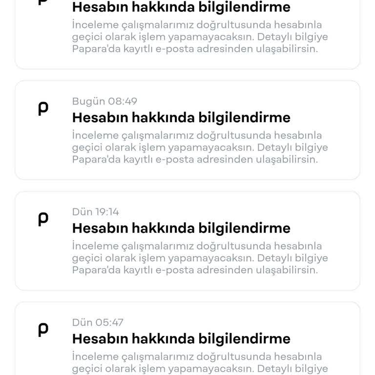 Papara Hesabım 2 Aydır İncelemede, Paramı Kullanamıyorum!