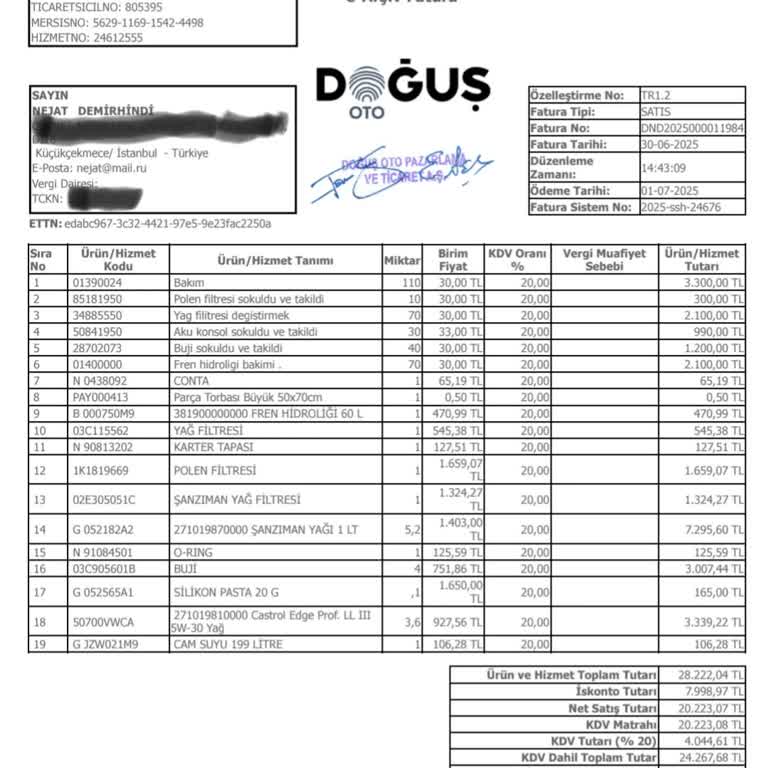 Yetkili Serviste Yapılan Bakım Sonrası Araçta Oluşan Hasarlar Ve Yetersiz Hizmet