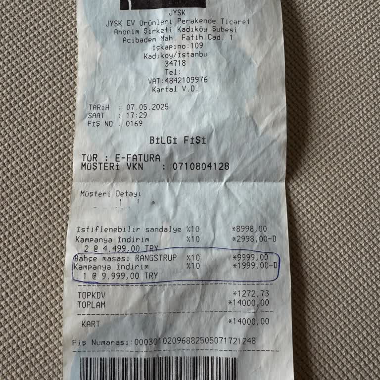 Yanlış Gelen Masanın İadesi Yapıldı, Ödemem İki Aydır Yapılmıyor