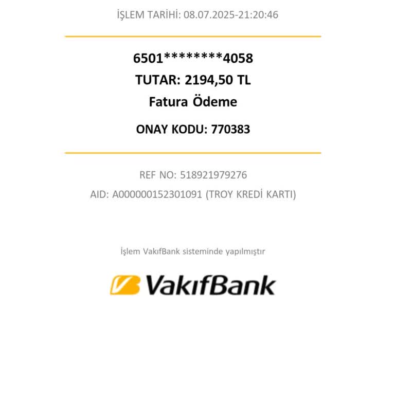 VakıfBank Troy Logolu Kartla Vergi Ödemesinde Taksit Yapılmaması Ve Müşteri Ayrımcılığı
