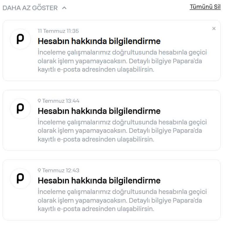 Papara Hesabımda Uzun Süreli Bloke Nedeniyle Mağduriyet Yaşıyorum