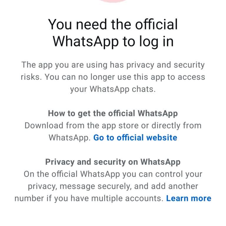 WhatsApp Is Asking for an Official Account - I Can’t Access My Chats