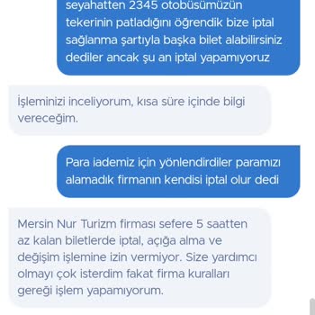 Koltuk Ve Saat Değişikliği Sonrası İptal Edilen Yolculukta Para İadesi Sorunu