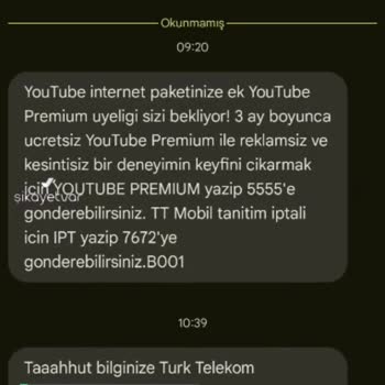 Türk Telekom Sınırsız Youtube.com Paketi Yalanı