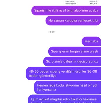 Yanlış Beden Ve Kalitesiz Ürün Gönderen Butikten İade Sorunu