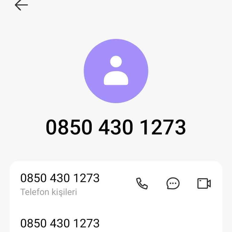 08504301273'ten Gelen Arama