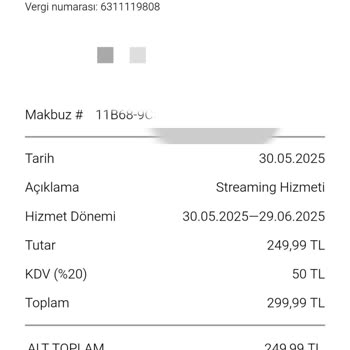 Netflix Ücretinin Çifte Tahsil Edilmesi Ve Vodafone Faturasına Yanlış Yansıtılması