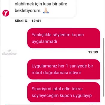 Yemeksepeti Robot Doğrulaması