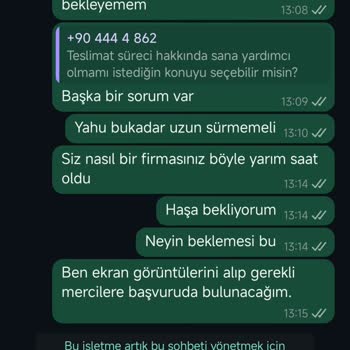 Teslimat Sırasında İletişimsizlik Ve Destek Eksikliği Mağduriyet Yaşattı