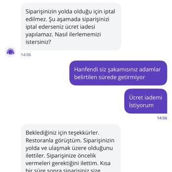 Soğuk Yemek Ve İade Sorunu: Paramın İadesini İstiyorum!