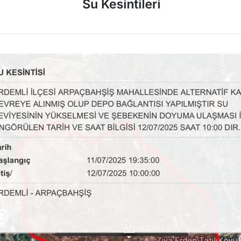 Mersin Erdemli'de Sürekli Ve Belirsiz Su Kesintileri Mağduriyet Yaratıyor