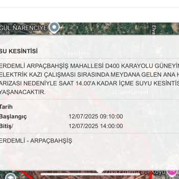 Mersin Erdemli'de Sürekli Ve Belirsiz Su Kesintileri Mağduriyet Yaratıyor