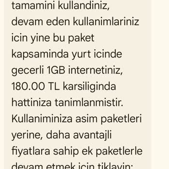 Otomatik İnternet Paketi Tanımlaması Faturamı Kabarttı